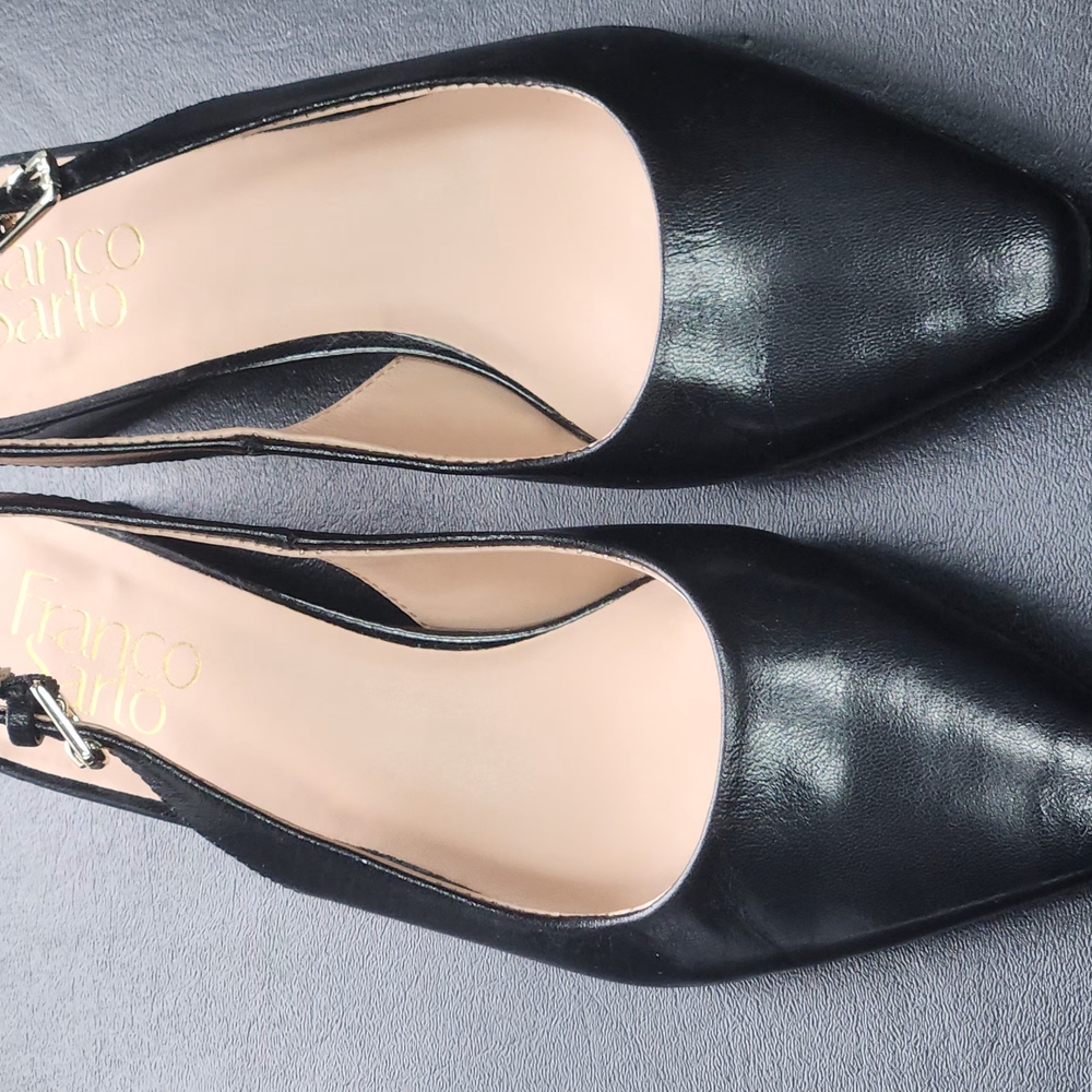 Franco Sarto Women's Black Slingback Flats
